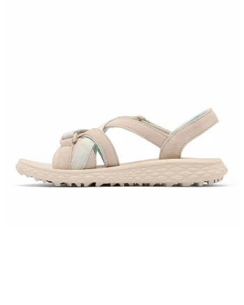 Sandale Konos Esla din piele intoarsa si material textil pentru trekking, Bej deschis