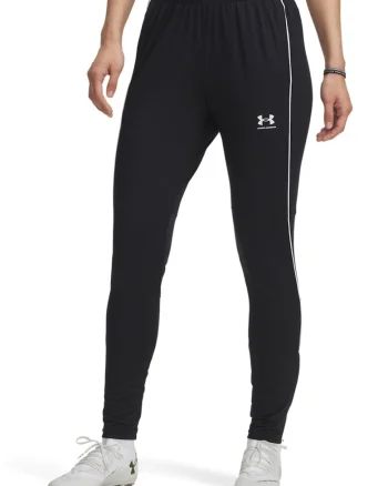 Pantaloni slim-fit cu slituri pe glezna laterale cu fermoar, pentru fotbal Challenger, Alb/Negru