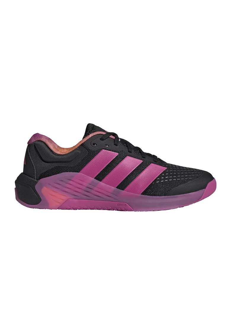 Pantofi Dropset 4 low-cut pentru fitness, Negru/Roz