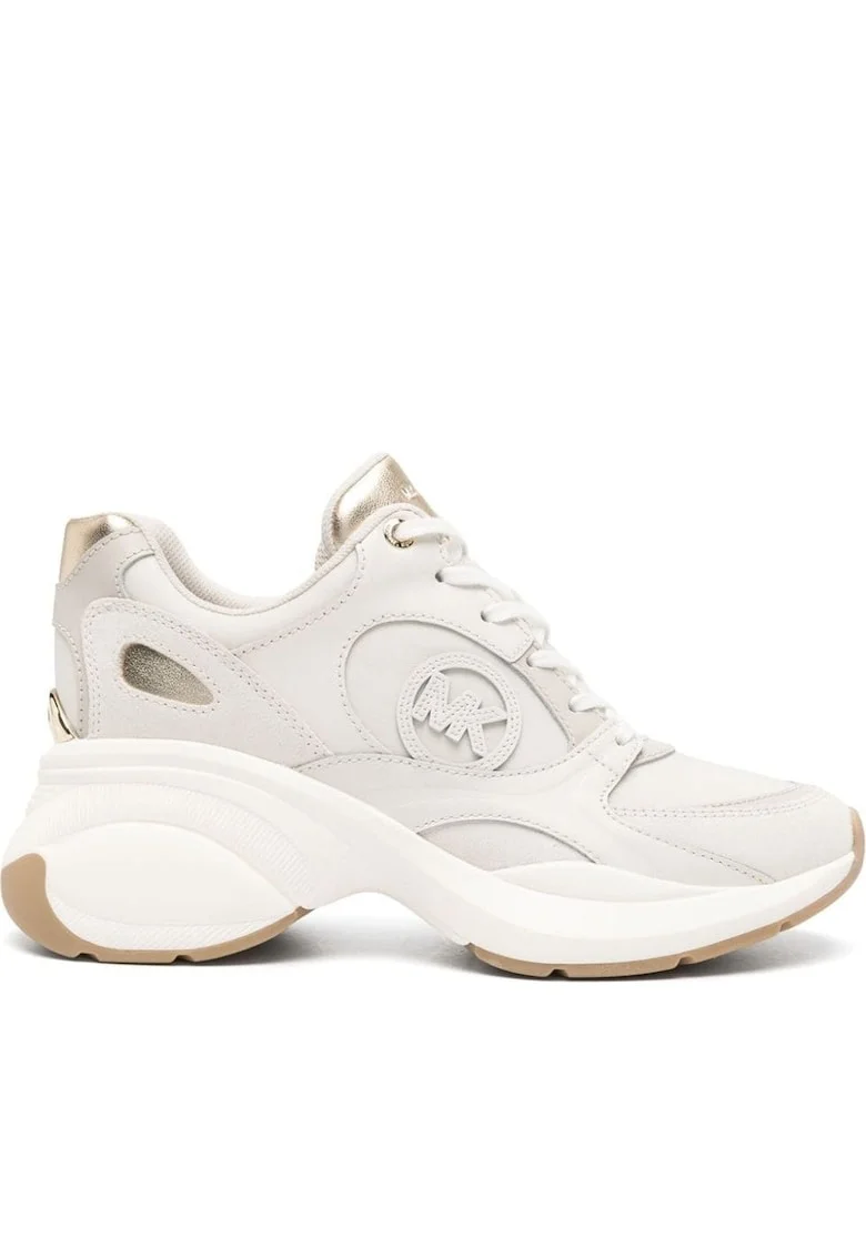Pantofi sport dama,  Piele naturala, Auriu, Auriu