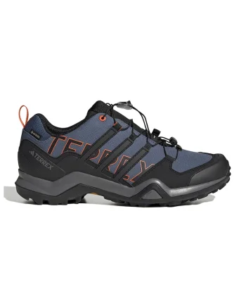 Pantofi cu Gore-Tex pentru drumetii Terrex Swift, Negru/Portocaliu/Albastru inchis