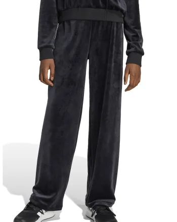 Pantaloni de trening cu aspect catifelat, Negru