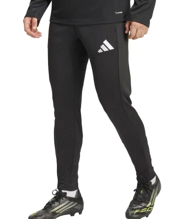 Pantaloni slim fit pentru fotbal, Alb/Negru