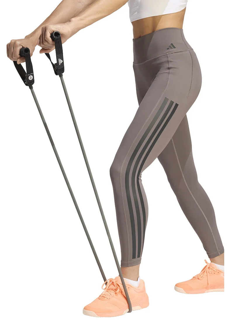 Colanti cu logo pentru fitness Optime, Negru/Gri inchis