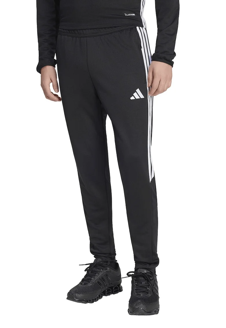 Pantaloni conici cu logo pentru fotbal Tiro Essentials, Negru