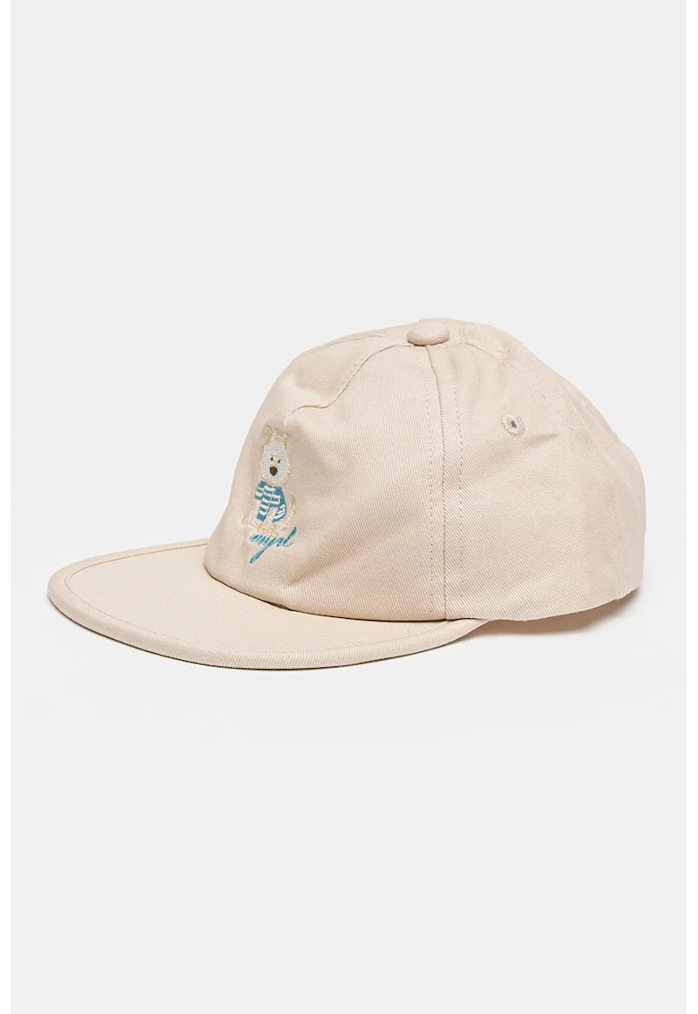 Sapca baseball cu banda velcro, Albastru azur/Maro camel