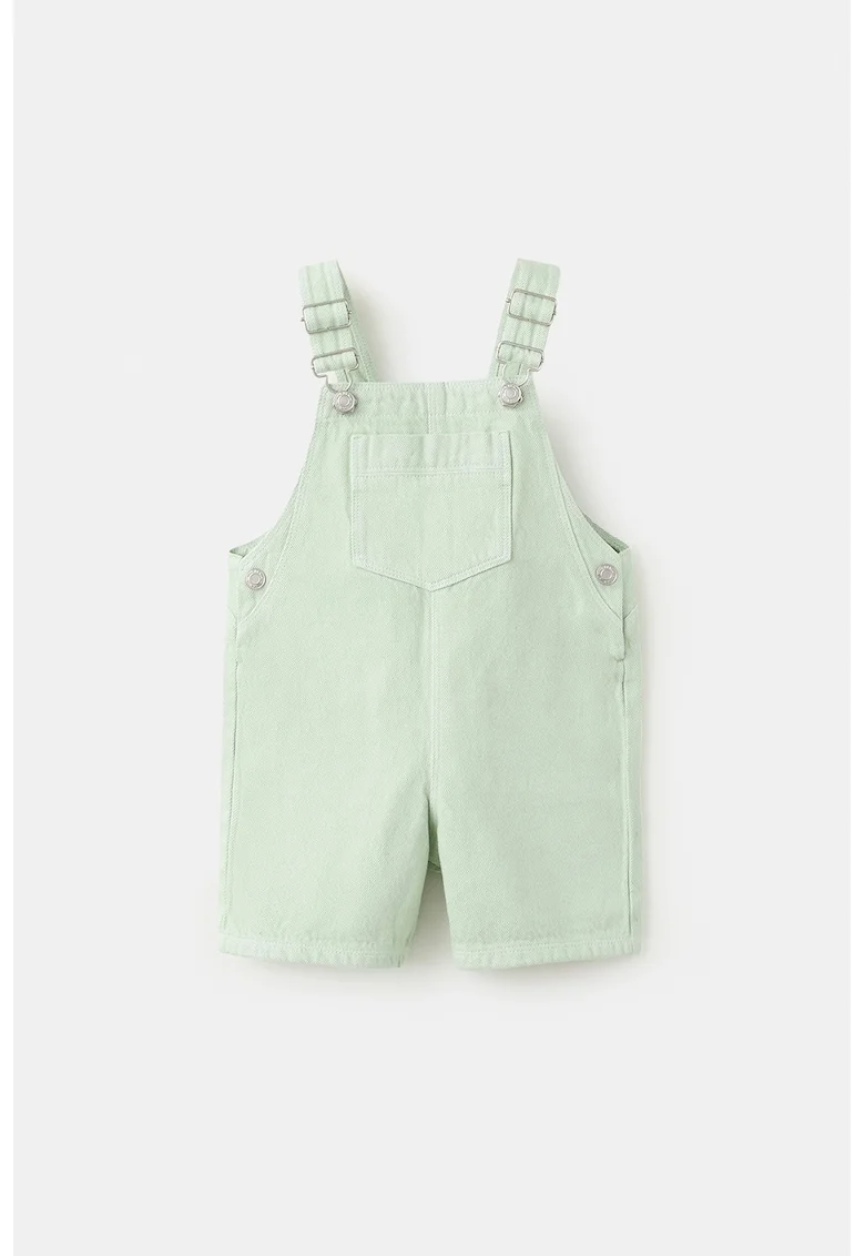 Salopeta scurta cu buzunare, Verde pal