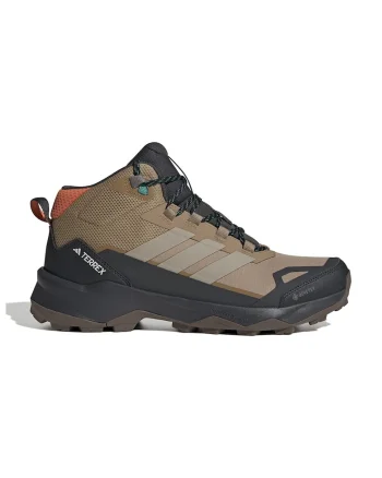 Pantofi Terrex Skychaser AX5 mid-cut pentru drumetii, Negru stins/Portocaliu pal/Maro taupe deschis