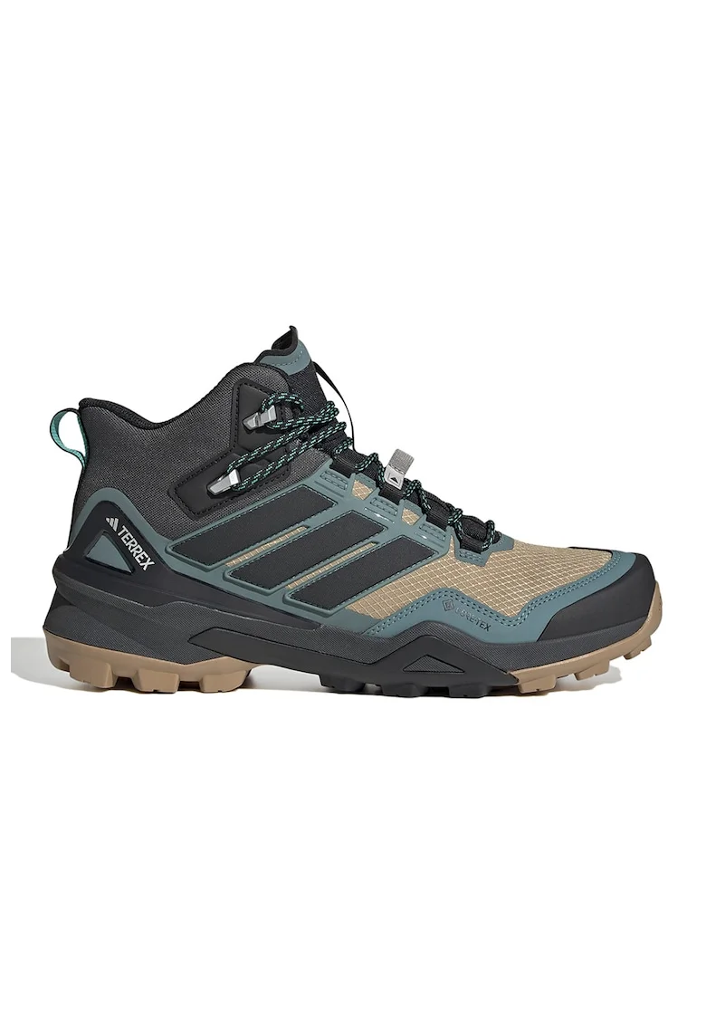 Ghete mid-cut cu tehnologie Gore-Tex, pentru drumetii Terrex Skychaser, Negru stins/Kaki
