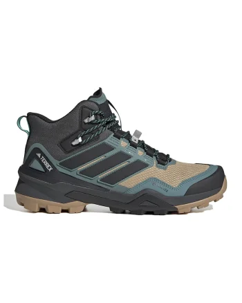 Ghete mid-cut cu tehnologie Gore-Tex, pentru drumetii Terrex Skychaser, Negru stins/Kaki