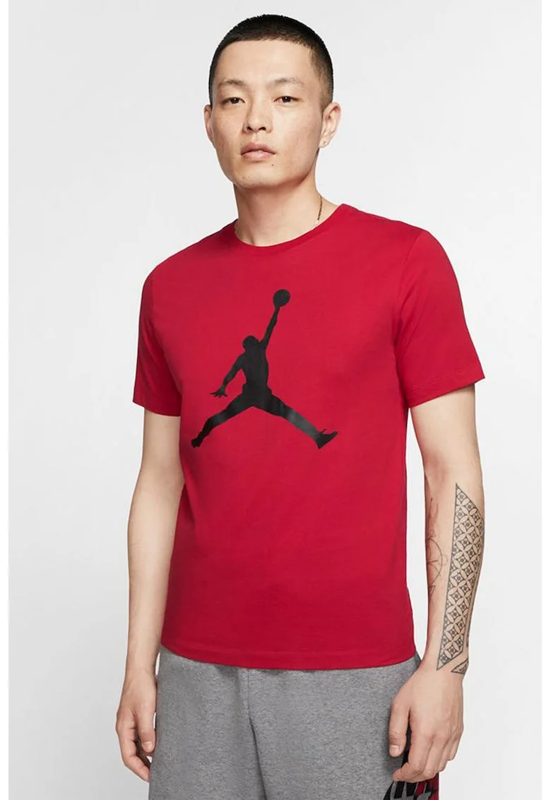 Tricou de bumbac cu imprimeu logo Jordan Jumpman, Rosu