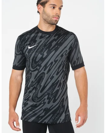 Tricou cu model, pentru fotbal, Alb/Negru/Gri antracit