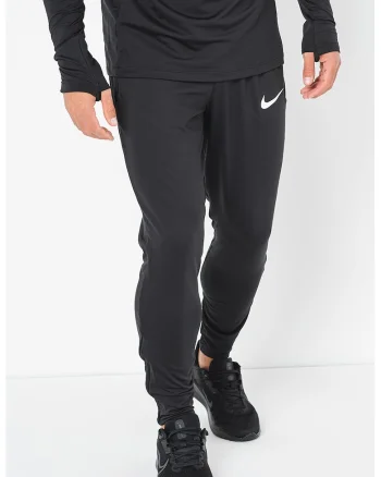 Pantaloni conici cu Dri-FIT pentru fotbal, Negru/Alb optic