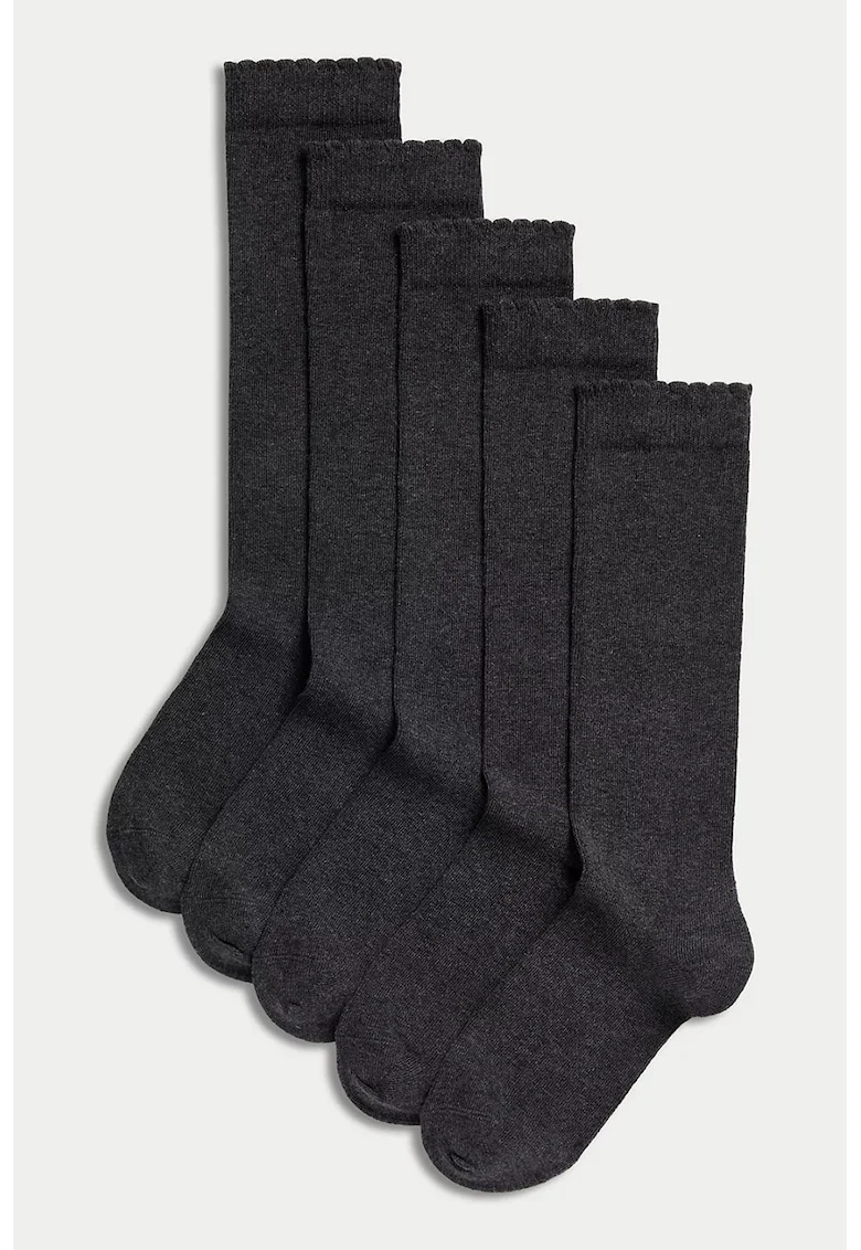 Set de sosete lungi pana la genunchi - 5 perechi, Gri