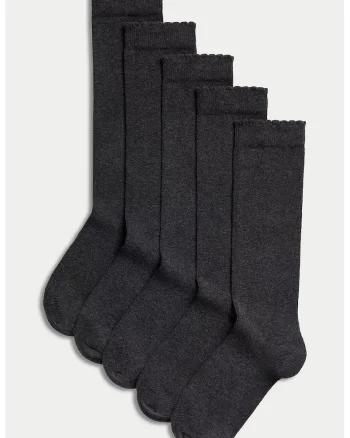 Set de sosete lungi pana la genunchi - 5 perechi, Gri