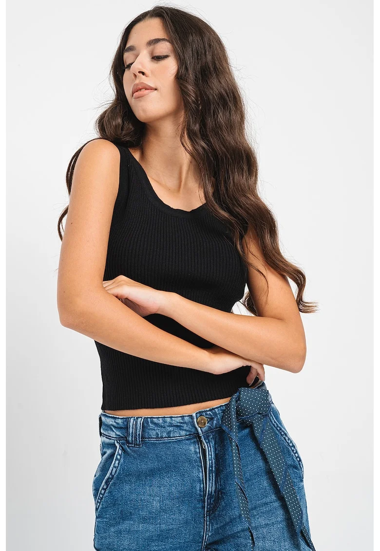Top striat Prista, Negru