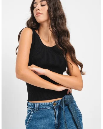 Top striat Prista, Negru