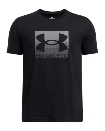 Tricou cu logo din amestec de bumbac Boxed Sports, Negru stins