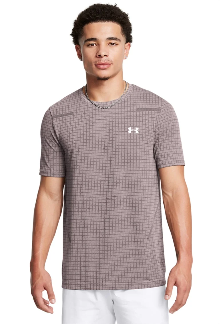 Tricou cu imprimeu logo, pentru fitness Vanish, Grej
