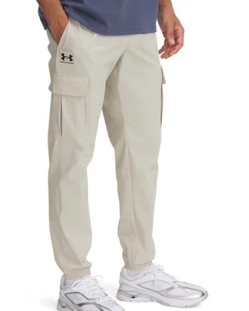 Pantaloni crop pentru fitness Vibe, Alb fildes