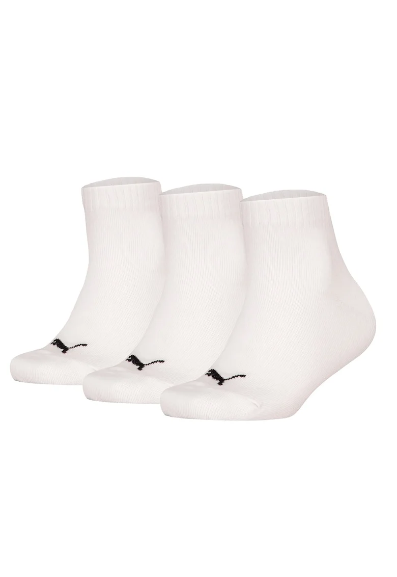 Set de sosete lungi cu logo - 3 perechi, Alb
