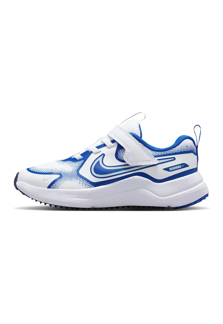 - Pantofi Cosmic cu inchidere velcro pentru alergare, Alb/Albastru inchis
