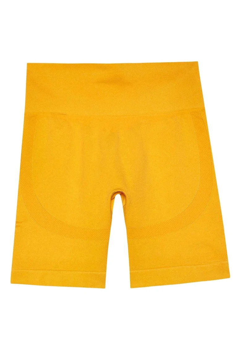 Pantaloni scurti sport dama  poliamida/elastan, portocaliu,