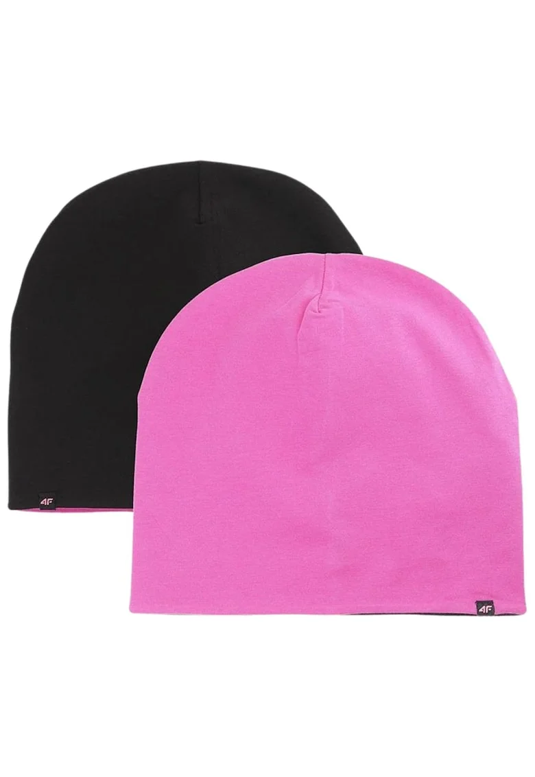 Caciula pentru copii, 4F, model U397, fucsia neon, dimensiune 52-58cm, tip beanie, set de 1 bucata