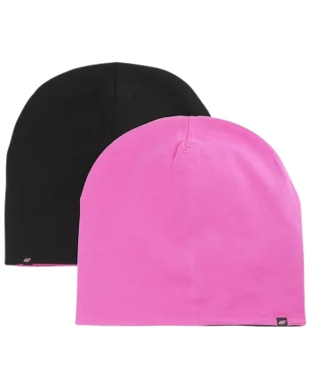 Caciula pentru copii, 4F, model U397, fucsia neon, dimensiune 52-58cm, tip beanie, set de 1 bucata