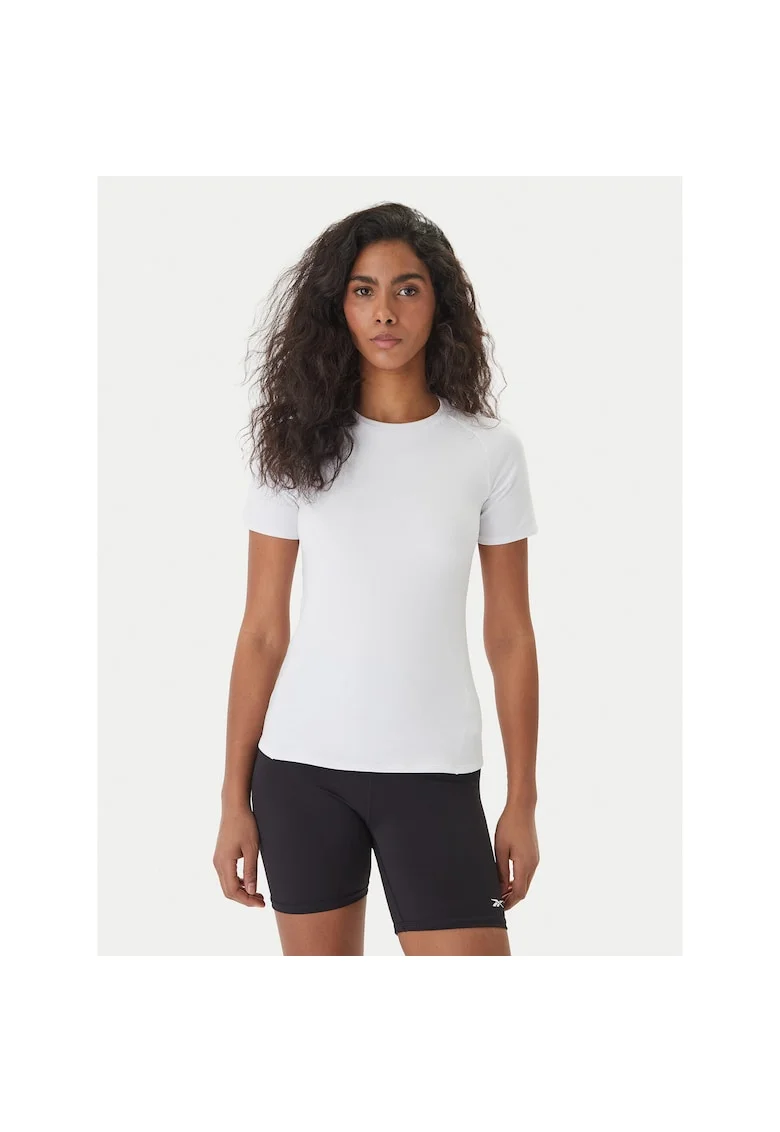 Tricou sport dama,  slim fit, alb, poliester