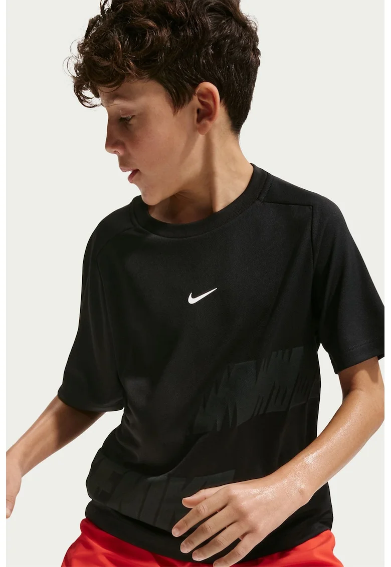 Tricou cu imprimeu pentru antrenament Bold, Alb/Negru