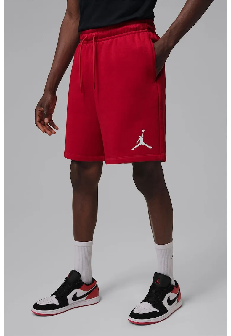 Pantaloni scurti cu snur de ajustare pentru baschet Jumpman, Rosu/Alb