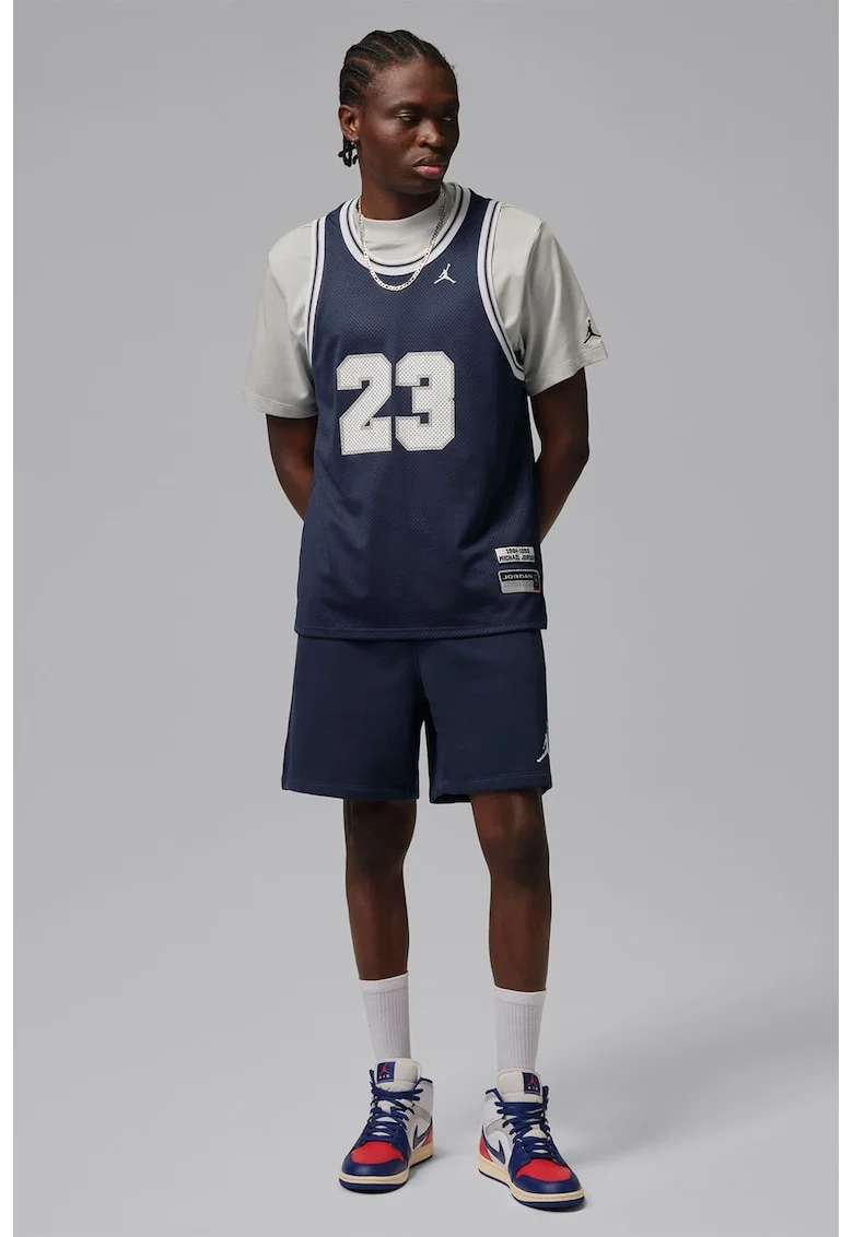 Pantaloni scurti cu snur de ajustare pentru baschet Jumpman, Bleumarin