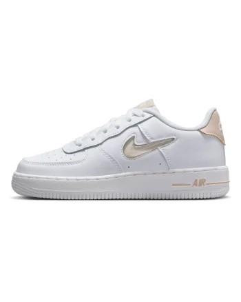 Pantofi sport,  Nike Air Force 1 Gs, Alb/Bej