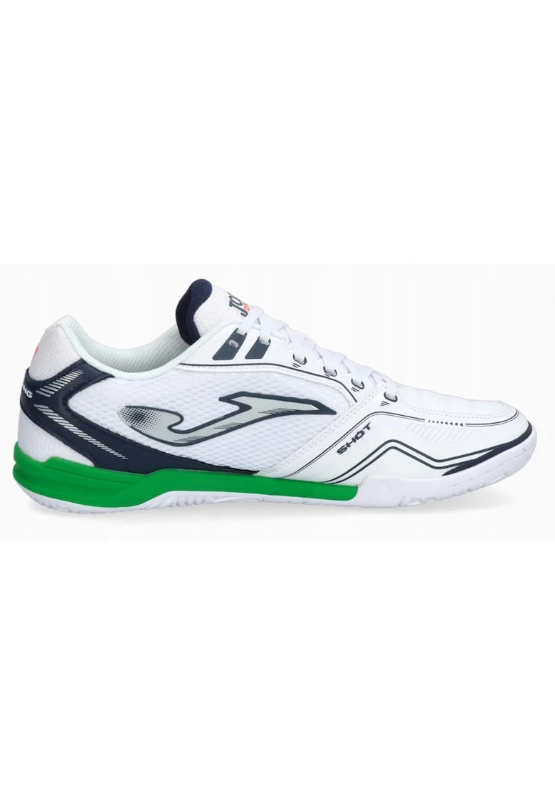 Pantofi  pentru fotbal, Dribling 2502 IN, alb-verde, sintetic, Alb