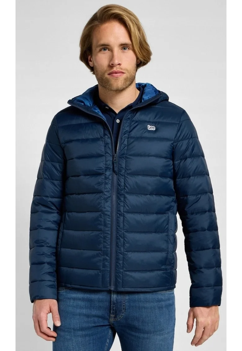 Geaca barbati,  LIGHT PUFFER JACKET, albastra, bumbac