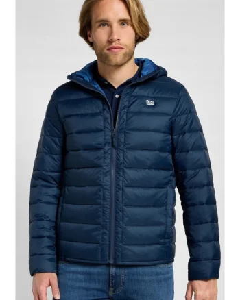 Geaca barbati,  LIGHT PUFFER JACKET, albastra, bumbac
