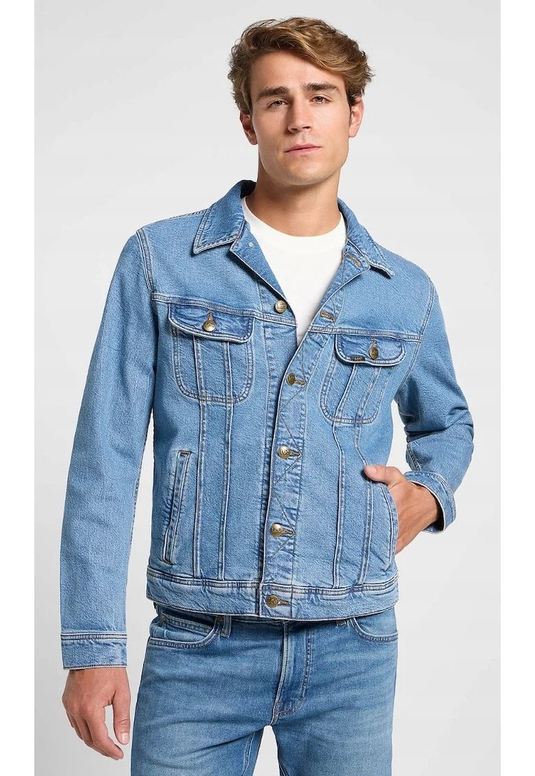 Geaca barbati,  RIDER JACKET, albastru, bumbac