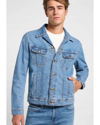 Geaca barbati,  RIDER JACKET, albastru, bumbac