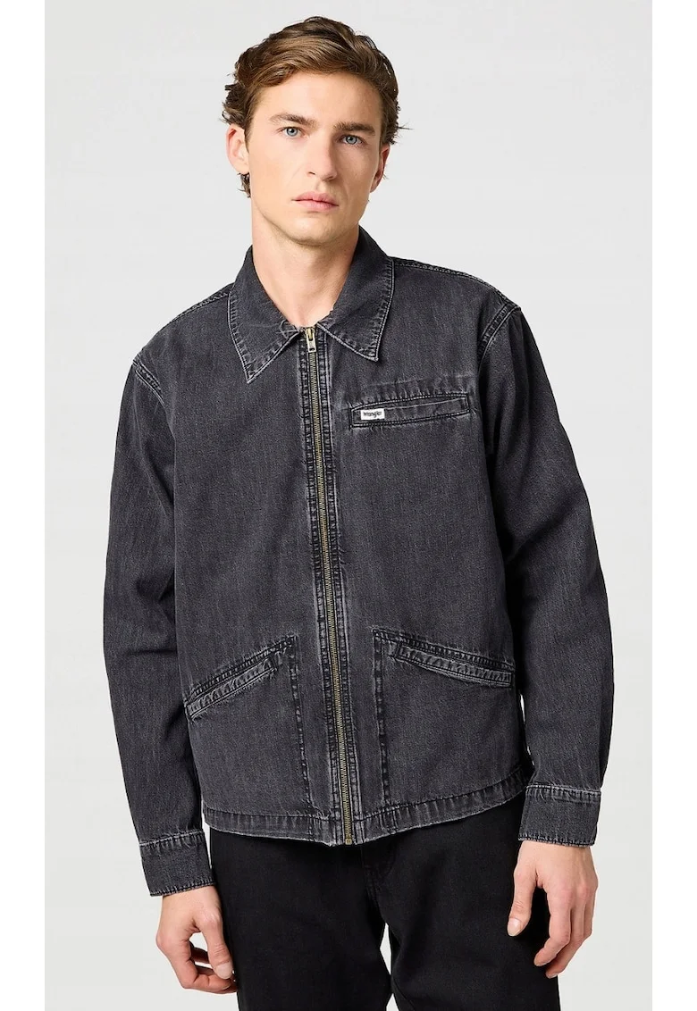 Geaca barbati,  RODEO UTILITY, fermoar, negru, bumbac