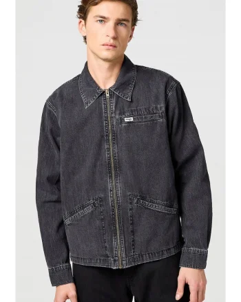 Geaca barbati,  RODEO UTILITY, fermoar, negru, bumbac