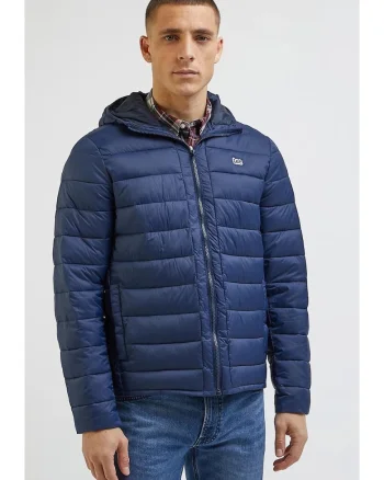 Geaca Puffer  Albastru, Bumbac, Fermoar, pentru barbati,