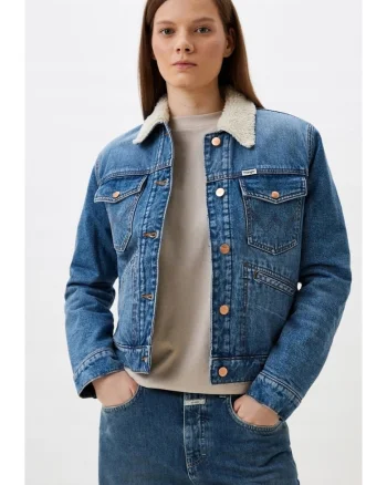 Geaca de blugi,  HERITAGE SHERPA, regular fit, albastru, bumbac