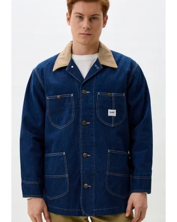 Geaca de blugi  model LOOSE LOCO, captusita, albastra, bumbac