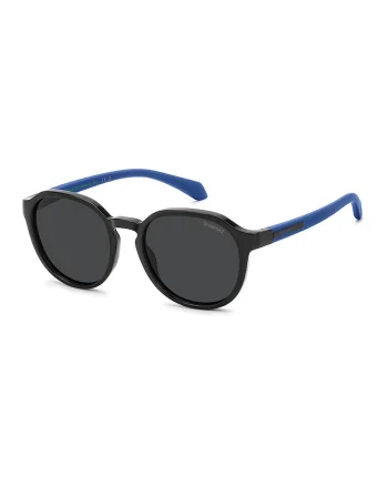 Ochelari de soare ovali polarizati, Negru/Bleumarin