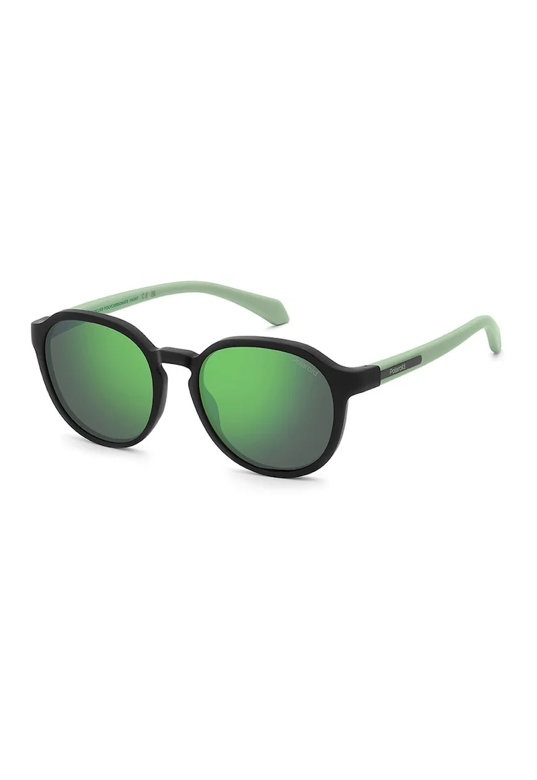 Ochelari de soare ovali polarizati, Verde/Negru