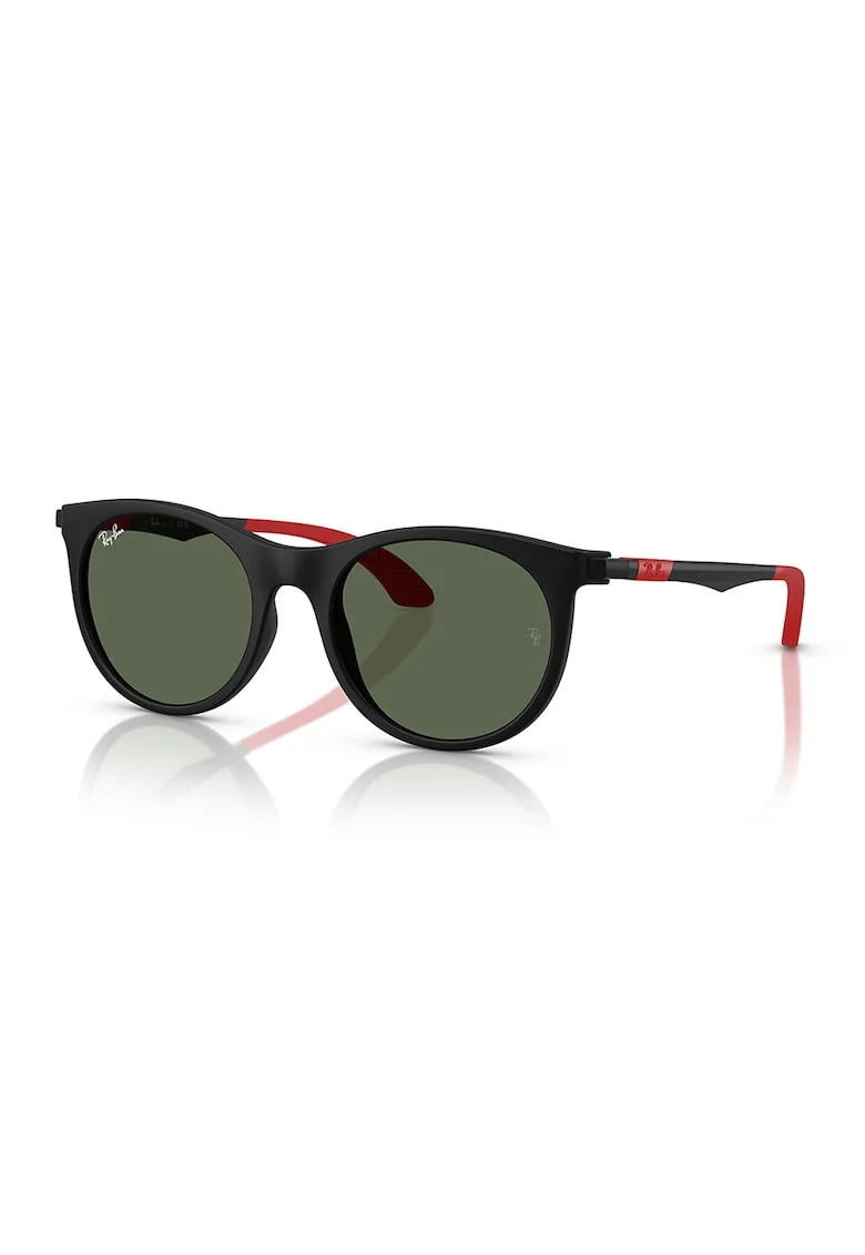 Ochelari de soare pantos cu lentile polarizate, Negru/Rosu vermillion
