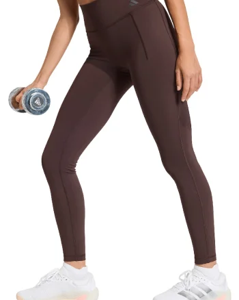 Colanti cu buzunare laterale, pentru fitness Optime, Maro