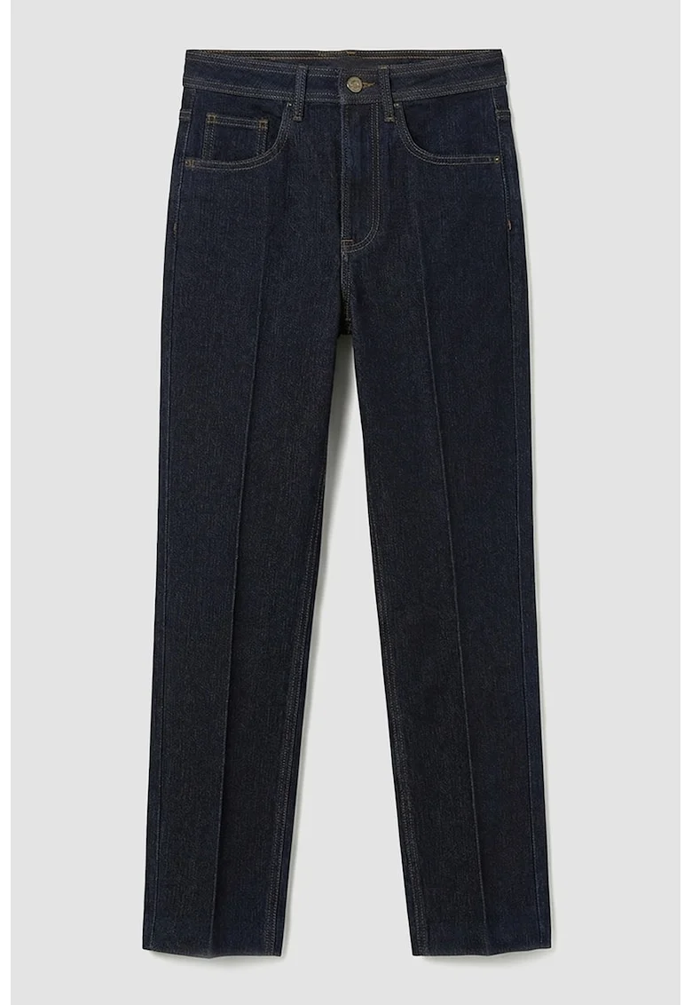 Blugi slim fit cu talie inalta, Albastru ultramarin