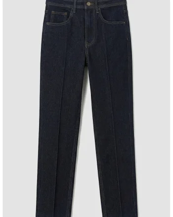 Blugi slim fit cu talie inalta, Albastru ultramarin